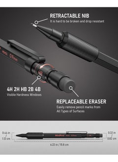 Nicpro 0.9 Metal Mechanical Pencil Set With Case 3Pcs Hevey Duty Mp2000 Lead Pencil With 6 Tube Hb Lead Refills 0.9Mm Erasers Weatherproof Barrel For Outdoor Writing Drafting Drawing Sketching  - Image 4
