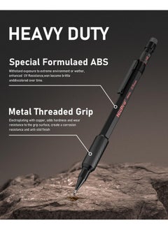 Nicpro 0.9 Metal Mechanical Pencil Set With Case 3Pcs Hevey Duty Mp2000 Lead Pencil With 6 Tube Hb Lead Refills 0.9Mm Erasers Weatherproof Barrel For Outdoor Writing Drafting Drawing Sketching  - Image 5