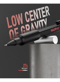Nicpro 0.9 Metal Mechanical Pencil Set With Case 3Pcs Hevey Duty Mp2000 Lead Pencil With 6 Tube Hb Lead Refills 0.9Mm Erasers Weatherproof Barrel For Outdoor Writing Drafting Drawing Sketching  - Image 2