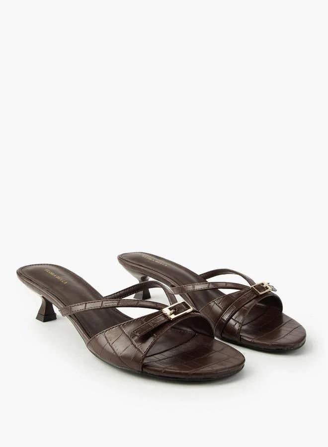 فلورا بيلا من شو إكسبرس صنادل نسائية بكعب هريرة سهلة الارتداء