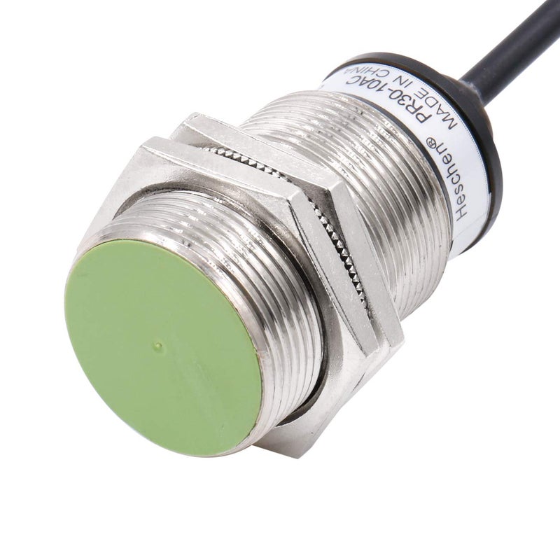 Heschen M30 Inductive Approach Proximity Sensor Switch, PR30-10AC, Cylindrical Type, Detector Distance 10mm, AC100-240V, Shield Type, 2-Wire, NC(Normally Closed) - Image 3