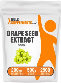 BULKSUPPLEMENTS.COM .com Grape Seed Extract Powder - Grape Seed Extract Supplement, Antioxidant Source - Herbal Supplement, Gluten Free, 200mg per Serving, 500g (1.1 lbs) (Pack of 1)  - Image 1