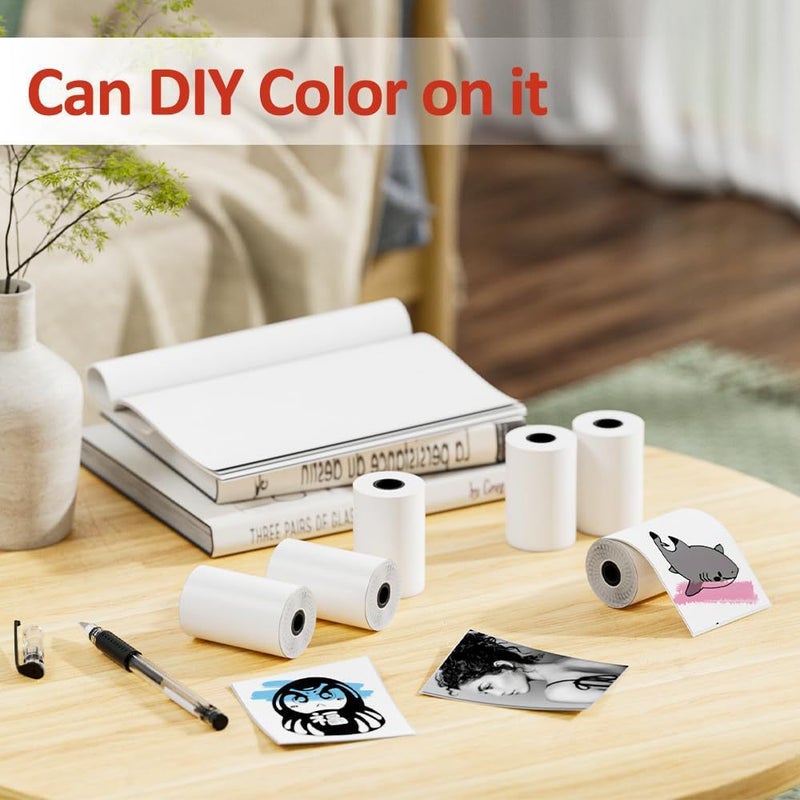 Mini Printer Paper Small Wrong Printer Paper 10 Years Label Paper Adhesive Transparent Sticker - Image 2