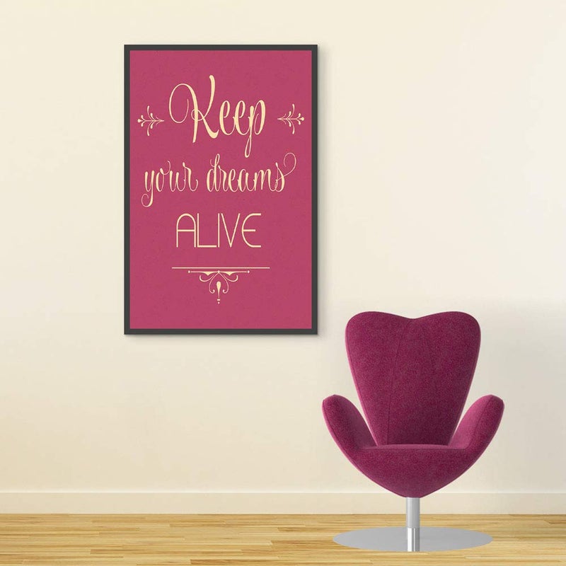 Inephos Keep Your Dreams Alive Inspirational Poster Print (Size: 8 inch X 12 inch, Framed, Laminated Print) - Image 5