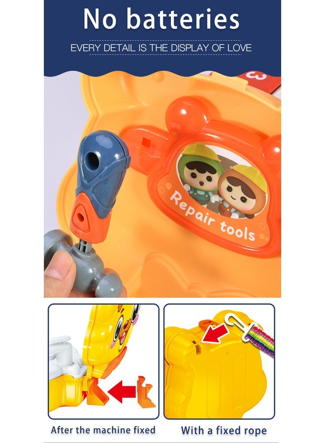 Portable Tool Set,Tool set crossbody bag toy,Piece Kids Tool Set Pretend Play Disassembly Tool Box For Toddlers Boys and Girls Gift 22x17x14cm  - Image 4