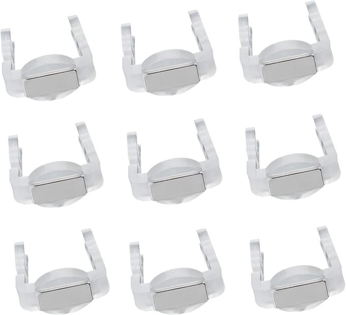 CHRISTMAS LIGHTS MAGNETIC CLIPS 100 COUNT MAGNET HOLIDAY LIGHTS CLIPS SHATTERPROOF MAGNETIC SHINGLE AND GUTTER CLIPS FOR C7E12 C9E17 ROPE LIGHTS METAL SURFACE ROOF FENCE RAILING GATES