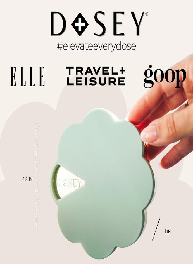 Dosey Twist+Stack Pill Organizer, Weekly & Daily Medicine Organizer Case, Portable Travel Pill Box, Compact Vitamin & Medication Storage Solution, Sage Gold - Image 2