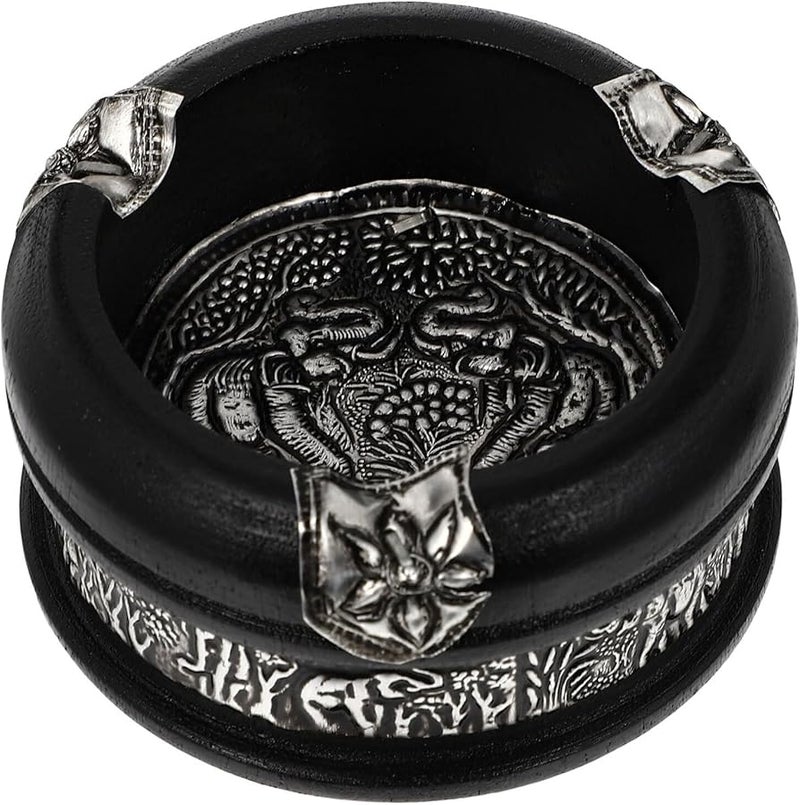 Wooden Ashtray Southeast Asian Style Desktop Organizer for Home Office Smoking Accessory - Image 1