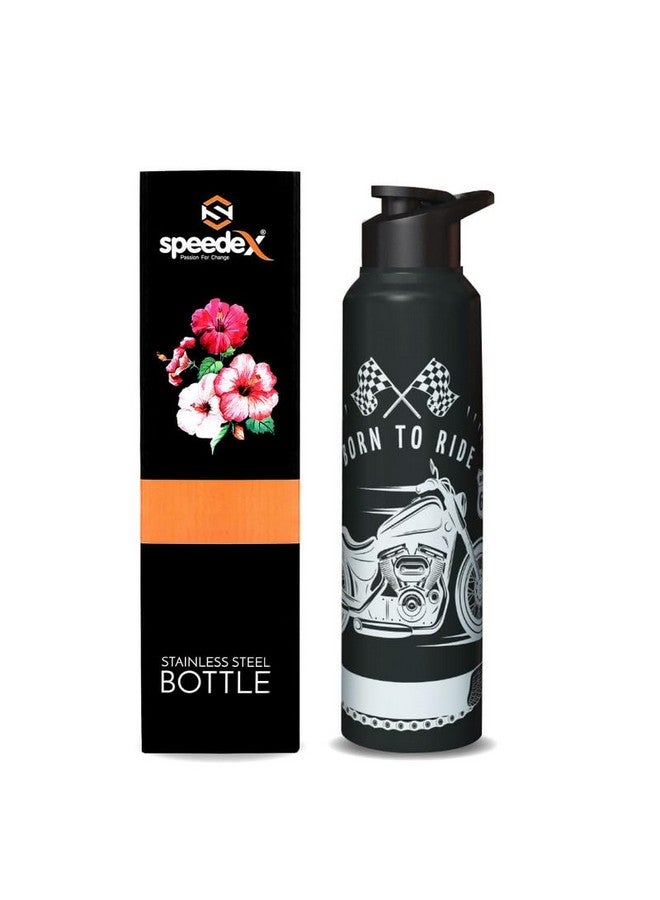 Speedex زجاجة مياه سبيدكس 1 لتر، ولدت للركوب، ستانلس ستيل، زجاجات شرب 1 لتر للفتيات، الأولاد، البالغين والأطفال، للجيم، الرياضة، استخدام الثلاجة، مثالية للمدرسة والمكتب - مجموعة زجاجة واحدة، 1000 مل - Image 1