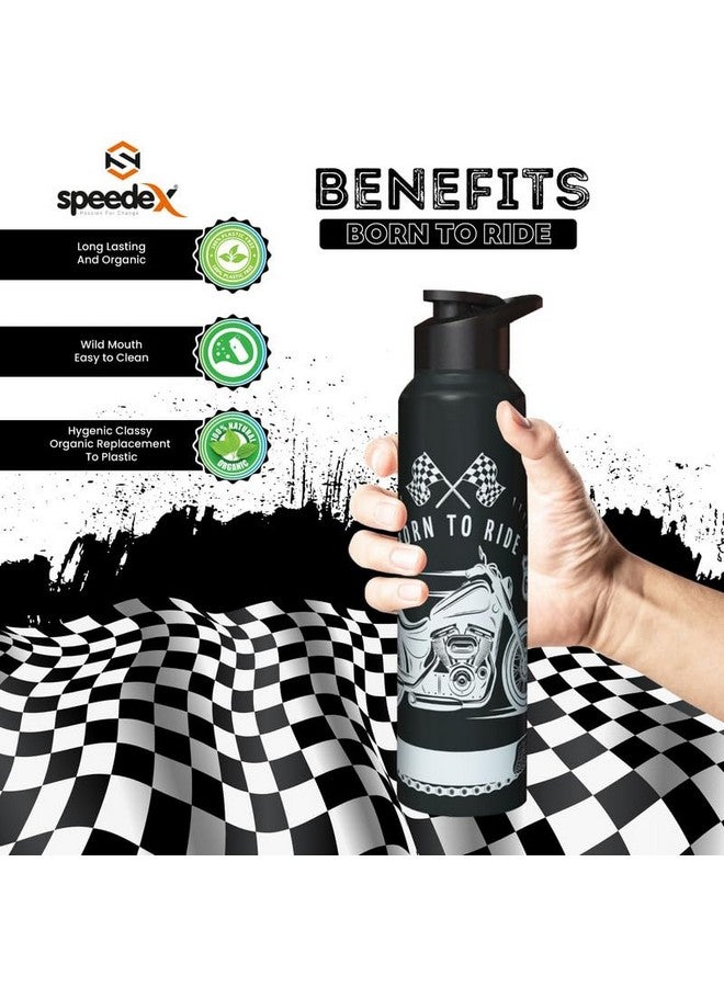 Speedex زجاجة مياه سبيدكس 1 لتر، ولدت للركوب، ستانلس ستيل، زجاجات شرب 1 لتر للفتيات، الأولاد، البالغين والأطفال، للجيم، الرياضة، استخدام الثلاجة، مثالية للمدرسة والمكتب - مجموعة زجاجة واحدة، 1000 مل - Image 4