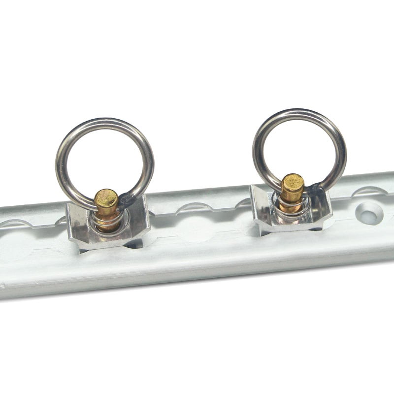 ENJ LASHING Enj 12 Pieces Single Stud Fitting L Track 4 000Lb Capacity With Stainless Steel Round Ring Aluminum Keeper Cargo Control - Image 4