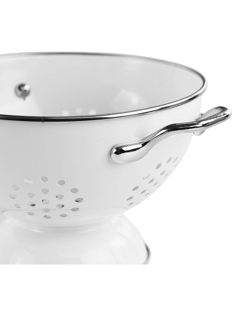 Reston Lloyd Calypso Basics by Reston Lloyd Powder Coated Enameled Colander, 3 Quart, White,80300 - Image 2