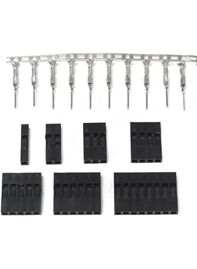 erorex 310PCS 2.54mm Male Female Dupont Wire Jumper and Female(1Pin 2Pin 3Pin 4Pin 5Pin 6Pin 8pin) Header Connector Housing Assortment Kit + Plastic Box - Image 4