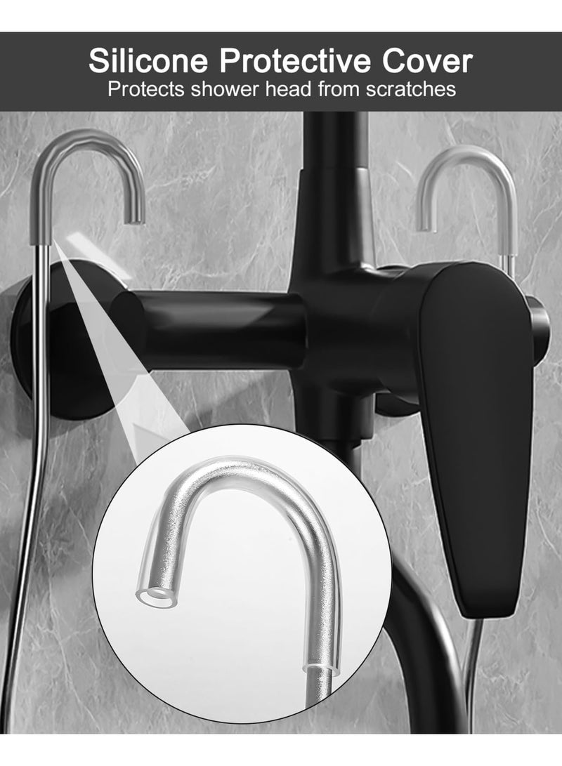 SYOSI Hanging Shower Shelf, No Drilling Shampoo Holder for Bathroom, Stainless Steel Shower Basket, Wall-Mounted Organizer for Shower Storage, Silver - Image 3