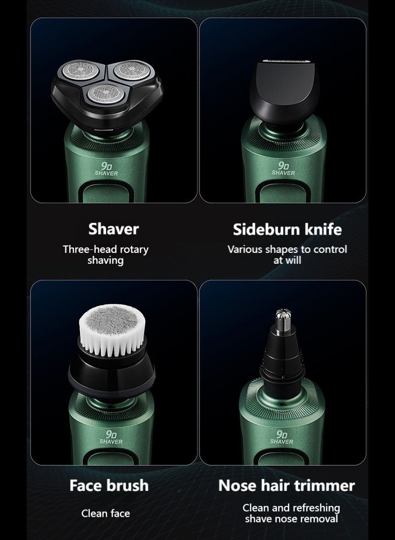 Sharpdo Electric Shaver for Men, Rechargeable Electric Razors 4 in 1 Trimmer Kit for Wet & Dry Shaving, 1 Hour Fast Charging - Image 2