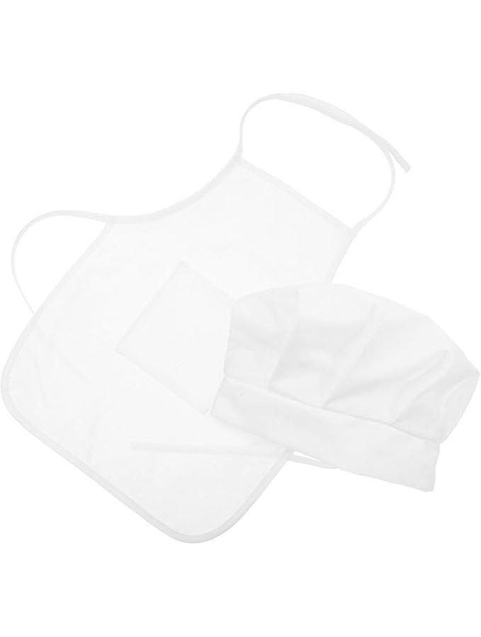 Newborn Chef Outfit Photo Props Small Apron Hat Set - Image 1