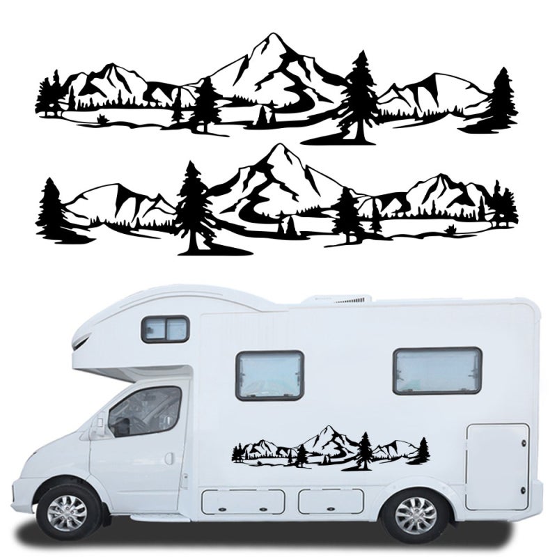 Car Auto Body Sticker Self-Adhesive Side Truck Vinyl Graphics Decals, Car Racing Decals，Door/Body/Hood Decal，1 Set - Image 1