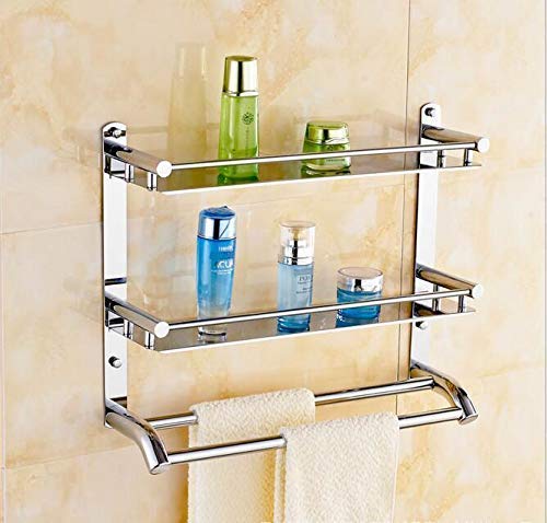 Filox HIgh Multi use Rack Stainless Steel Bathroom ShelfKitchen Shelf with Wall Storage Organizer Triple Shelf - Image 2