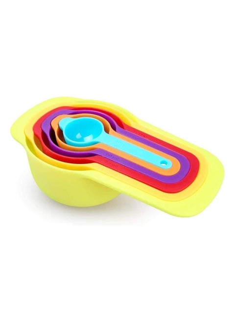 Spice Measuring Spoon Set - 6 Pieces - Plastic Multipurpose Cups and Spoons - Baking - Kitchen Utensils Set - Seasoning Standards - (Multicolor)