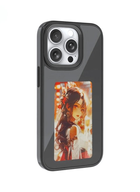 Ink Type Smart Phone Case for iPhone 16 pro, NFC DIY Phone Case with Customizable Pictures, Shockproof Anti-Scratch Protective Cover Long Lasting Screen