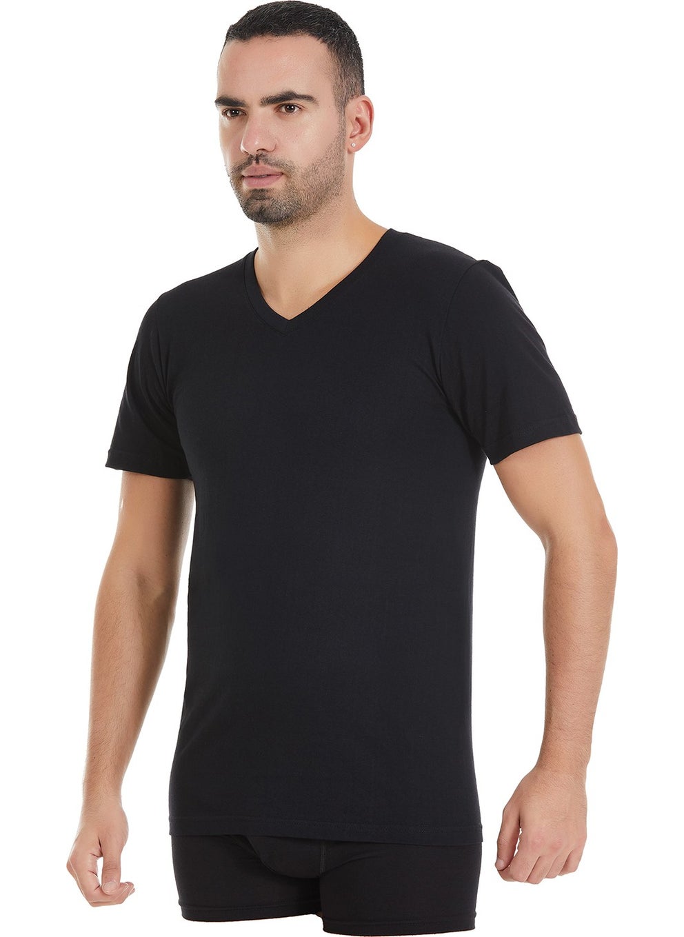 Yıldız Çamaşır - Star Laundry Star 3-Piece Men's Single Jersey Combed Cotton V-Neck T-Shirt Q23 - Image 1
