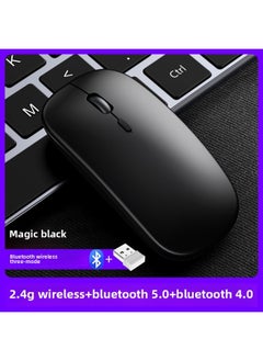 Wireless Mouse Charging Silent Bluetooth Dual-mode Home Office Laptop Desktop External Unlimited Mouse-Specifications:Magic Black Bluetooth + Wireless Dual Template [rechargeable + Silent] + Wireless + Bluetooth