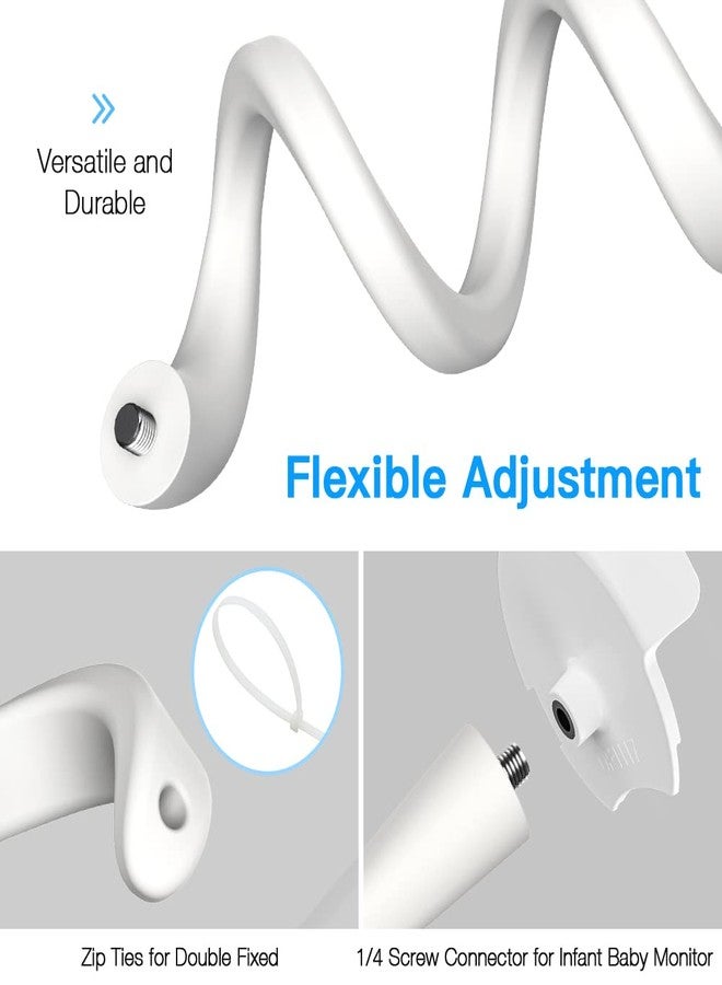 HOLACA Flexible Mount Crib Mount for Babysense Max View Monitor Babysense 5" HD 5.5''1080p Full HD Babysense HD S2/V43/ Video Baby Monitor - Twist Versatile Mounting Kit - Image 3