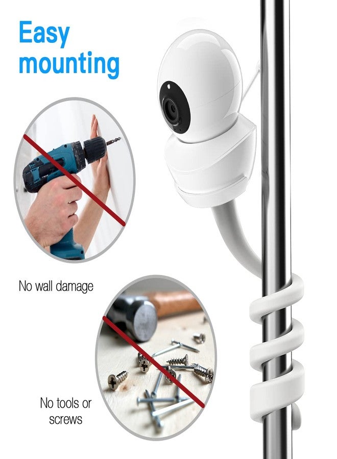 HOLACA Flexible Mount Crib Mount for Babysense Max View Monitor Babysense 5" HD 5.5''1080p Full HD Babysense HD S2/V43/ Video Baby Monitor - Twist Versatile Mounting Kit - Image 5