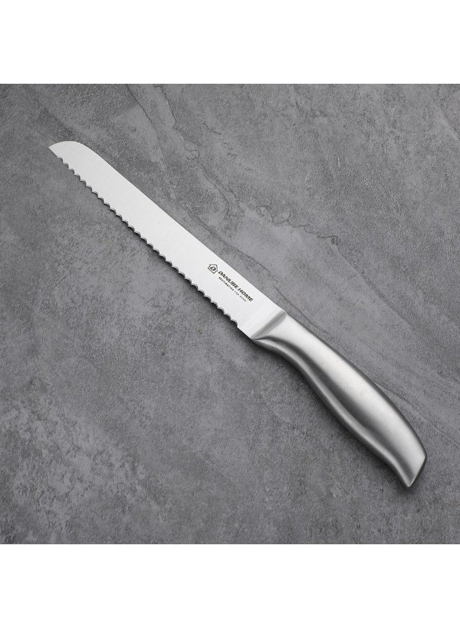 DANUBE HOME Danube Home Chef'S Delight Celina 8-Inch Bread Knife Silver Stainless Steel Blade Sharp Serrated Edge Ideal For Slicing Bread Cakes And More Ergonomic Handle For Comfort 