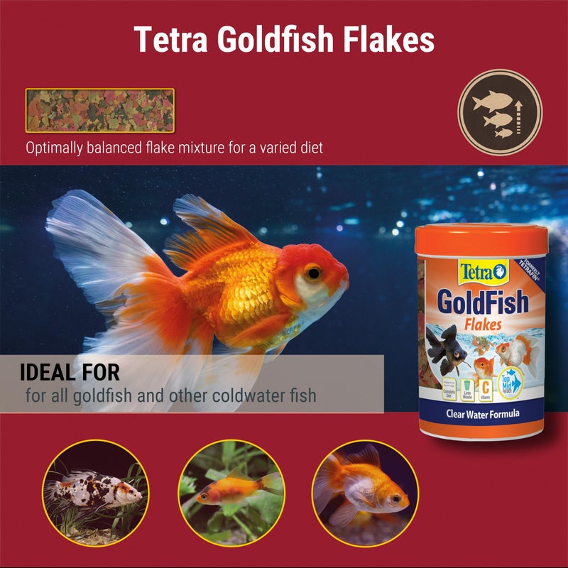 Tetra Goldfish Flakes, Nutritionally Balanced Diet For Aquarium Fish, Vitamin C Enriched Flakes, 2.2 oz - Image 4