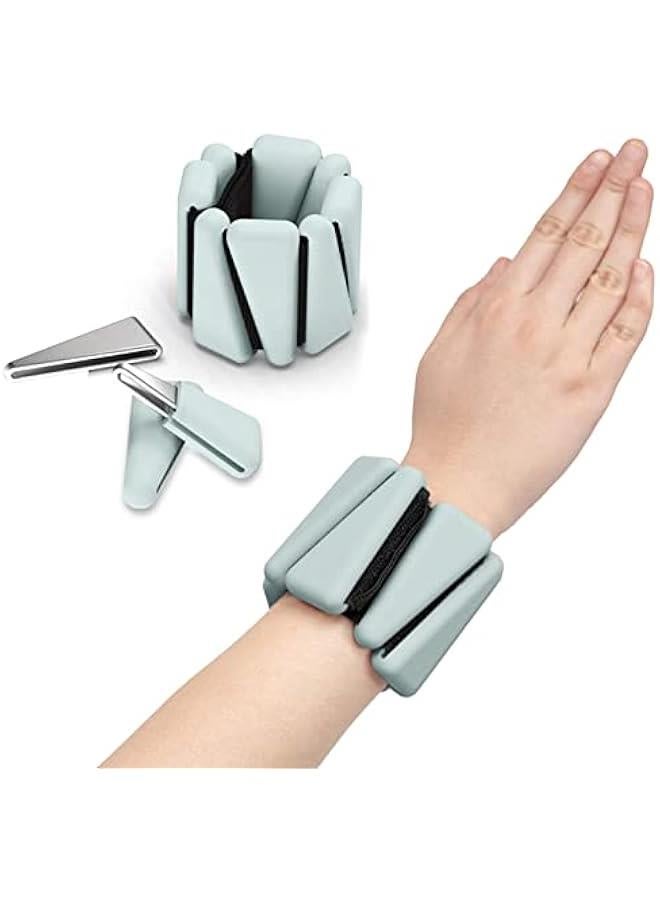 HOOKOR 2 PCS Wrist Weights, Adjustable Wrist and Ankle Weights 1lbs Each,Durable Wrist Weights for Women and Men,Portable Weighted Cuffs for Home and Office,Walking,Yoga,Dance,Gym - Image 1