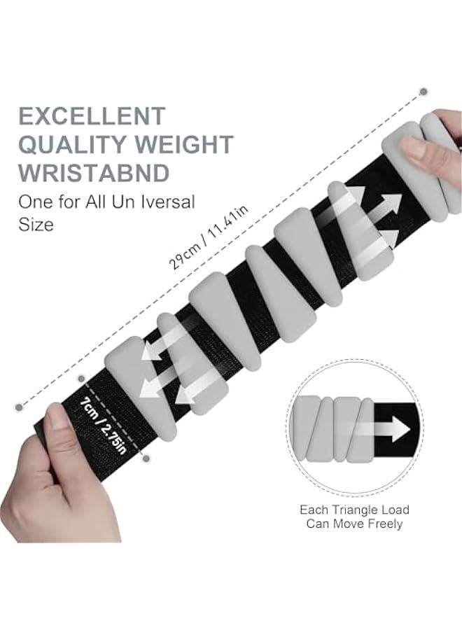 HOOKOR 2 PCS Wrist Weights, Adjustable Wrist and Ankle Weights 1lbs Each,Durable Wrist Weights for Women and Men,Portable Weighted Cuffs for Home and Office,Walking,Yoga,Dance,Gym - Image 2