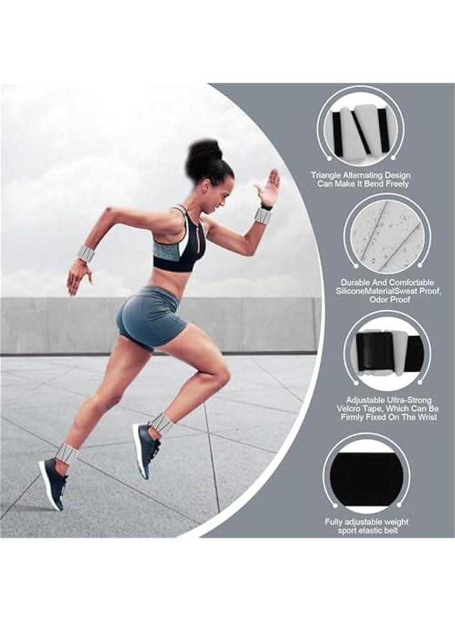 HOOKOR 2 PCS Wrist Weights, Adjustable Wrist and Ankle Weights 1lbs Each,Durable Wrist Weights for Women and Men,Portable Weighted Cuffs for Home and Office,Walking,Yoga,Dance,Gym - Image 3