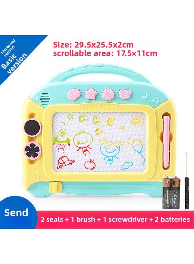Children's Multi-functional Music Color Magnetic Sketchboard Early Education Educational Graffiti Writing Board Toys And Gifts-Color:Music Sketchpad Green - Image 1