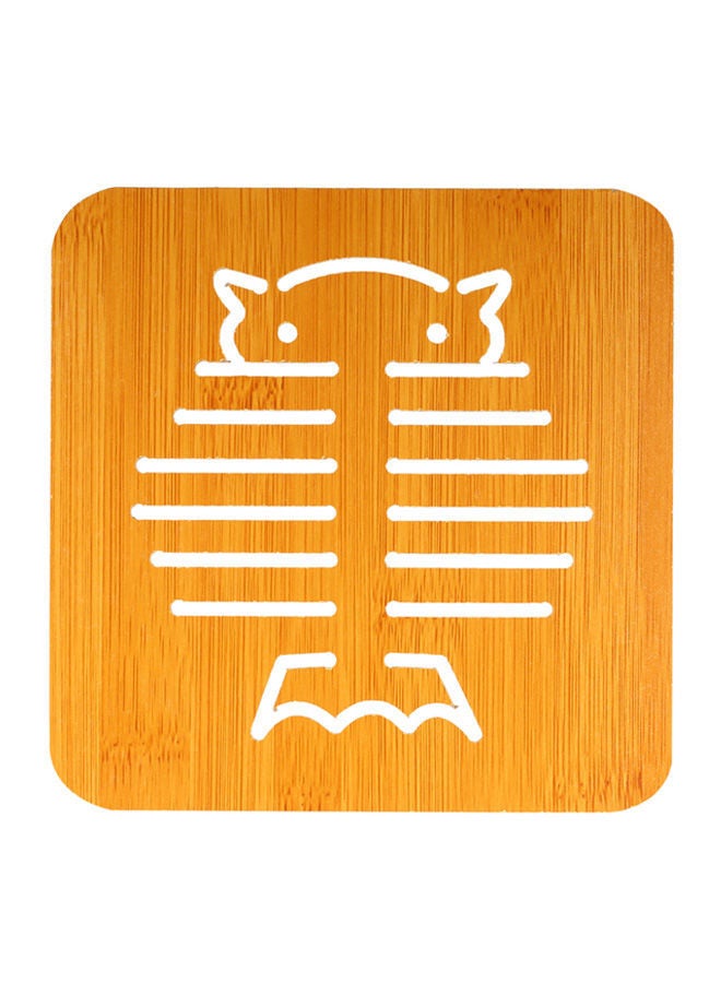 NIBEMINENT Heat Insulation Trivet Hot Pot Holder Mat Bamboo ecru 14.50X0.50X14.50centimeter  - Image 1