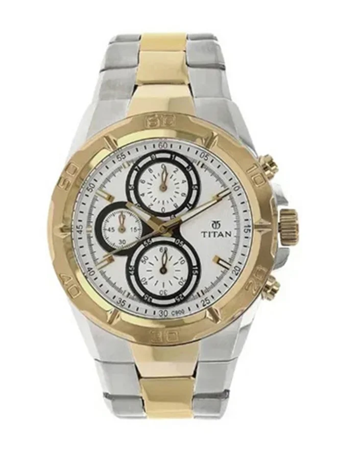 تيتان Titan White Dial Chronograph Watch for Men