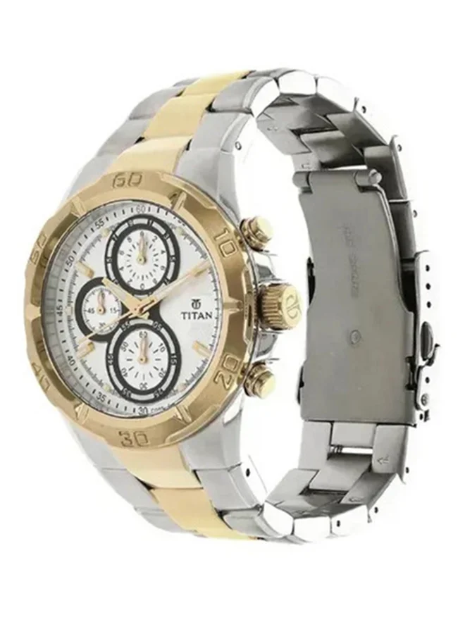 تيتان Titan White Dial Chronograph Watch for Men