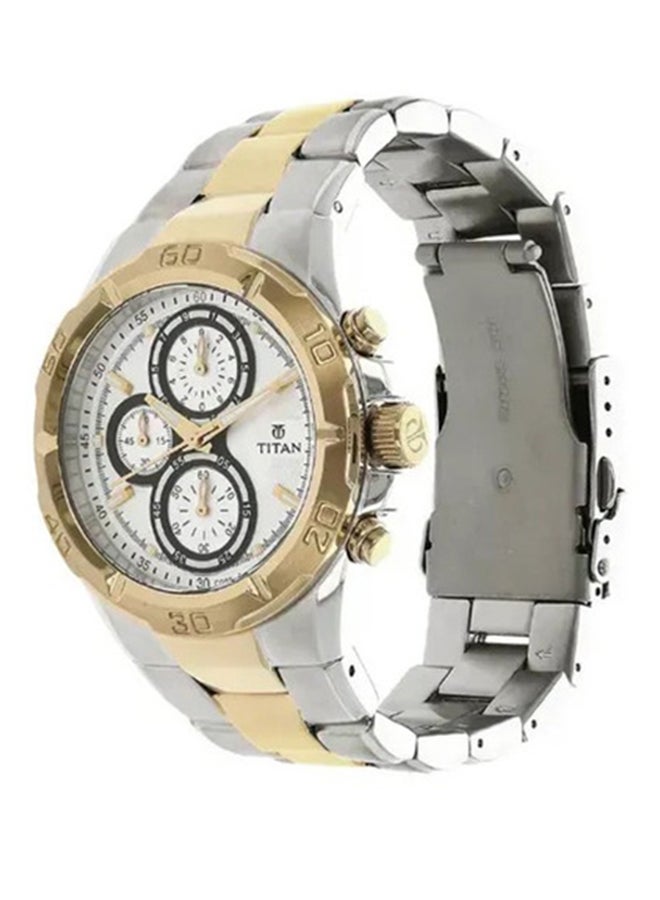TITAN Titan White Dial Chronograph Watch for Men - Image 2