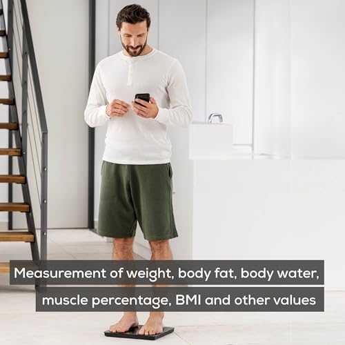 Beurer BF500 Smart Body Analysis Scale with Bluetooth & App, Accurate Digital Diagnostic Scale Measures Body Fat, Muscle Mass, Caloric Needs, 396 lbs, XL Display - Image 2
