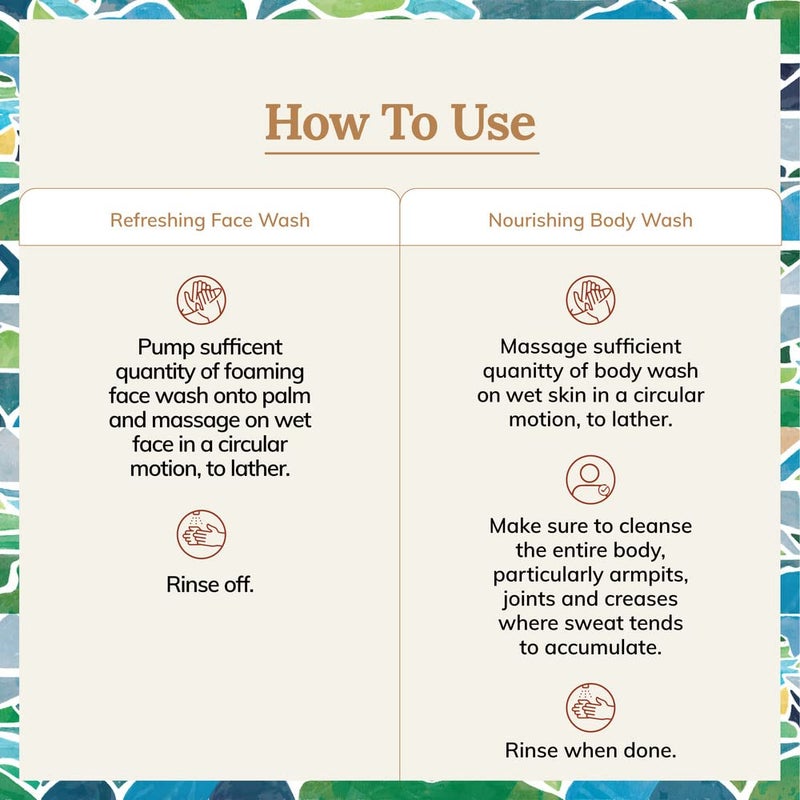 Tikitoro Teens Natural Bath Combo 100 Vegan with Nourishing Body Wash and Refreshing Facewash No Parabens Sulphates Age 11 300 ml x 1 100 ml x 1 - Image 5