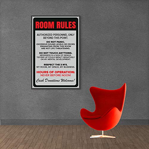 Inephos Engineered Wood Rules Funny Poster, Multicolour, Print, 8 inch X 12 inch - Image 1