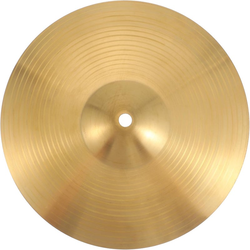 Veemoon 10 Inch Brass Cymbal Replacement Crash Cymbals Ride Drum Cymbal Instrument Cymbal Percussion Accessories Drum Kit for Beginner Player Percussion (Golden) - Image 1
