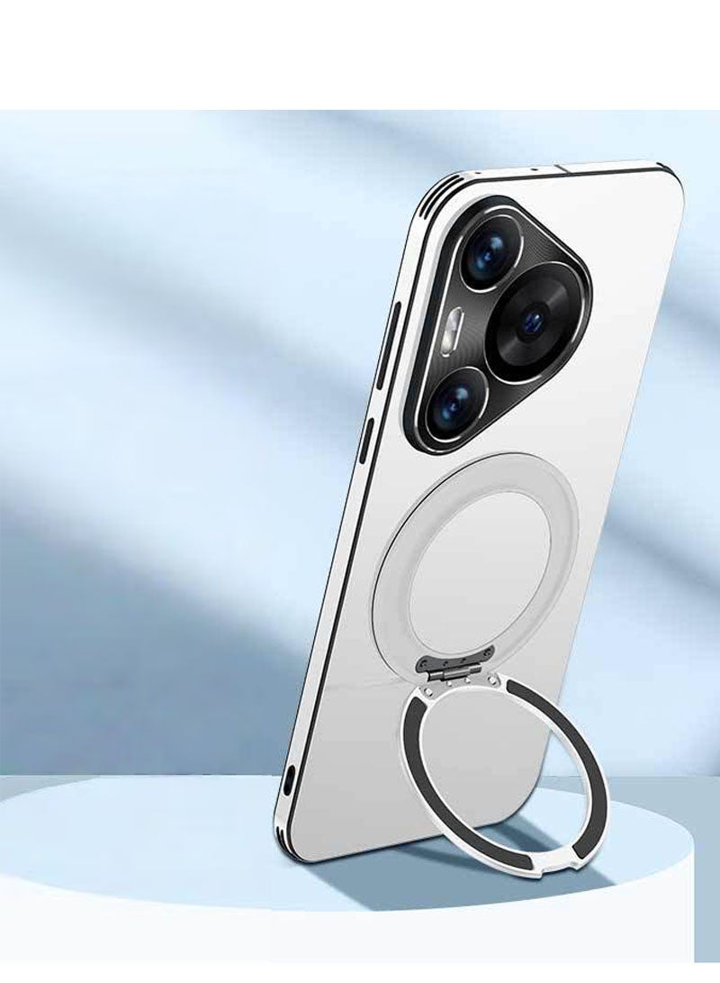 general Magnetic Case Compatible with Huawei Pura 80 Ultra Cover with Rotating Bracket, Aluminum Alloy Frame Shockproof and Anti Fall Protective Shell Cover for Huawei Pura 80 Ultra - Image 1