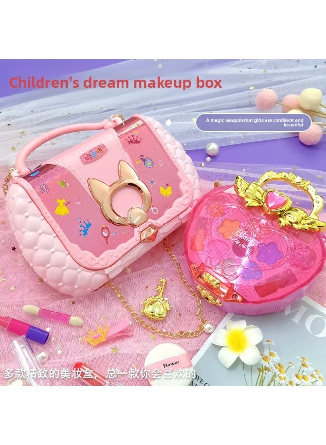 Customized Children's Cosmetics Toy Set Non-toxic Girl Birthday Gift Little Princess Makeup Box Painting Makeup Special-Color:Fashion (portable Shoulder Bag)-Beauty Bag - Image 4