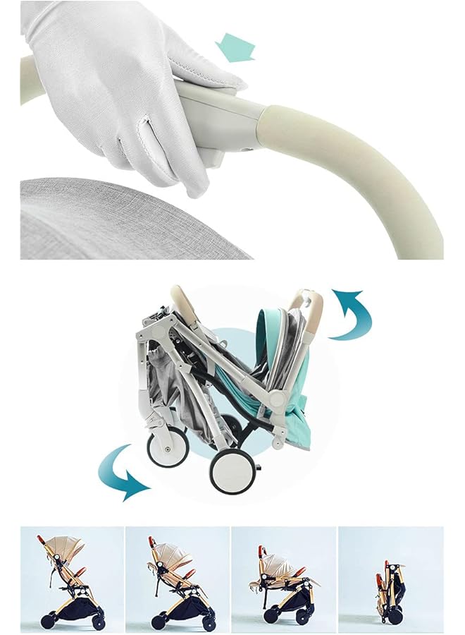 erorex Baby Portable Stroller Travel Pram For Baby From 6Month To 3 Years Old Grey - Image 3