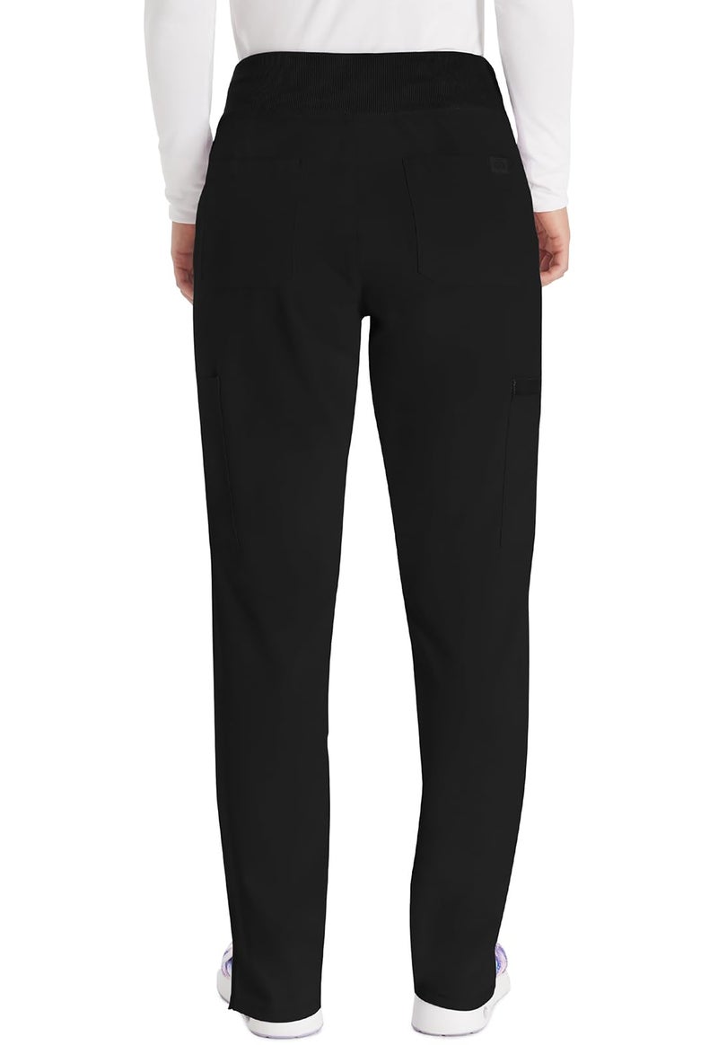 Dickies EDS Essentials Women Scrubs Pant Natural Rise Tapered Leg Pull-on DK005T, S Tall, Black - Image 5