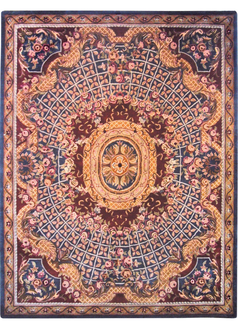 AURUM HOME AH010C Hand Tufted Area Traditional Carpet Interior Living Bedroom, Bedroom, Exhibition Area Cut Wool Pile, Rectangle  - Image 1