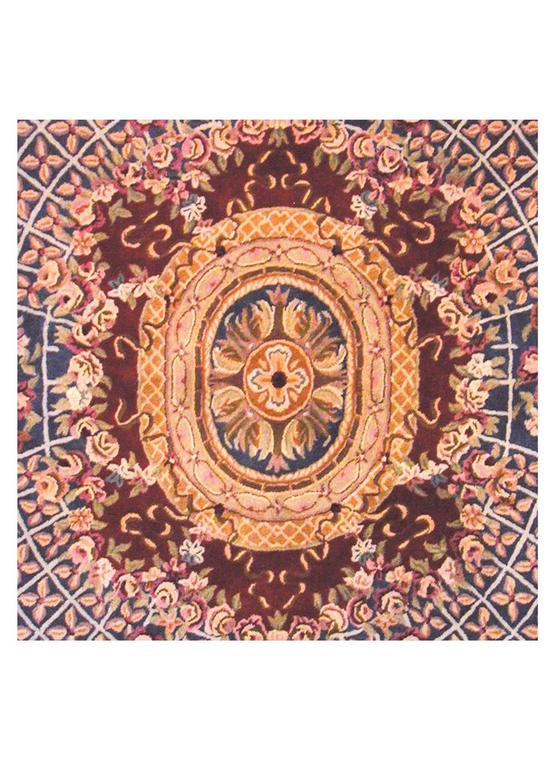 AURUM HOME AH010C Hand Tufted Area Traditional Carpet Interior Living Bedroom, Bedroom, Exhibition Area Cut Wool Pile, Rectangle  - Image 3