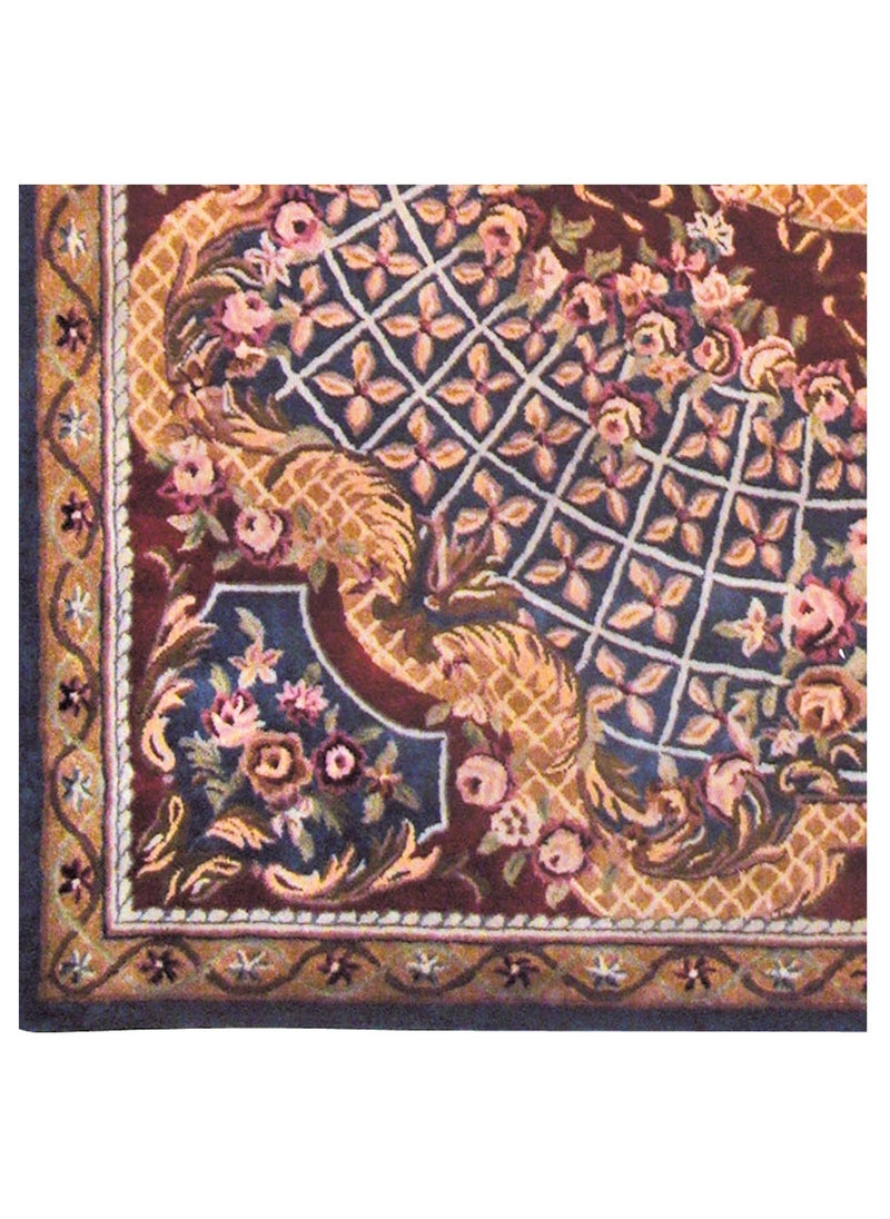AURUM HOME AH010C Hand Tufted Area Traditional Carpet Interior Living Bedroom, Bedroom, Exhibition Area Cut Wool Pile, Rectangle  - Image 4