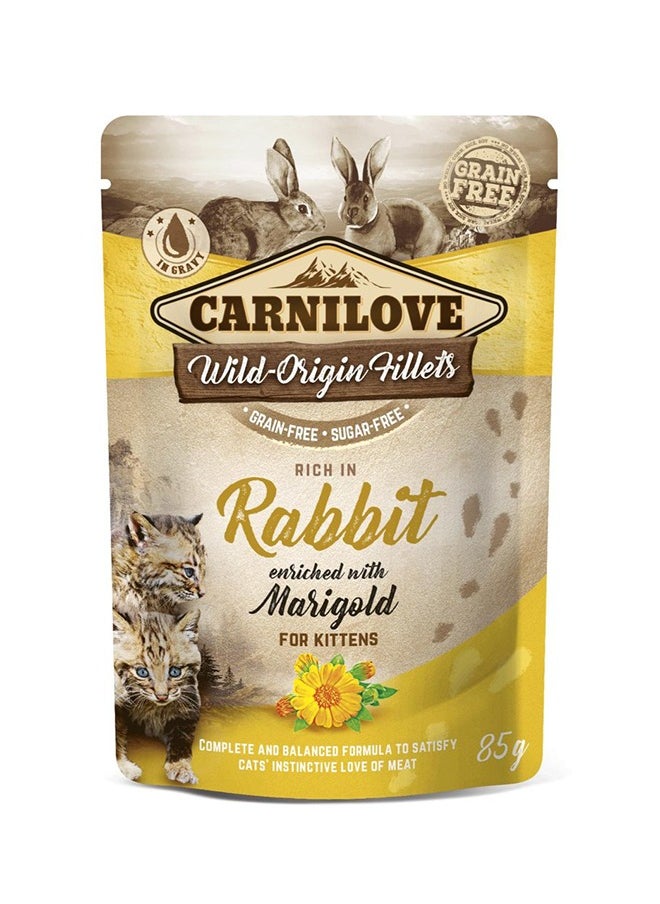CARNILOVE Pouch Rabbit Enriched with Marigold for Kittens 6×85g 